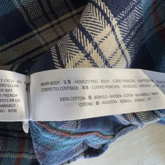 Ariat Huntleigh Retro Plaid Long Sleeve Snap Western Flannel Shirt Small Blue - Picture 9 of 14